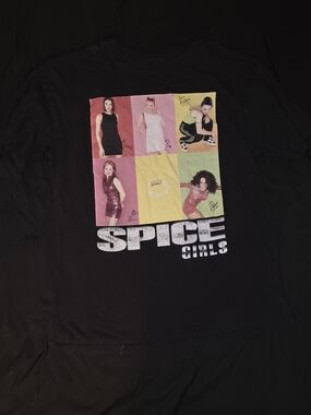 Spice Girls Black Graphic Tee - Photo Grid Print